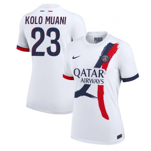 Dres Paris Saint-Germain Randal Kolo Muani #23 Gostujuci za Žensko 2024-25 Kratak Rukav